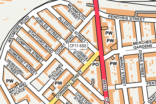 CF11 6SS map - OS OpenMap – Local (Ordnance Survey)