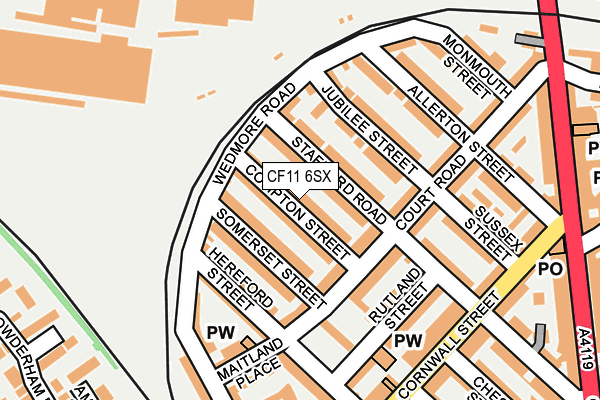 CF11 6SX map - OS OpenMap – Local (Ordnance Survey)