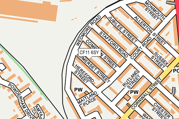 CF11 6SY map - OS OpenMap – Local (Ordnance Survey)