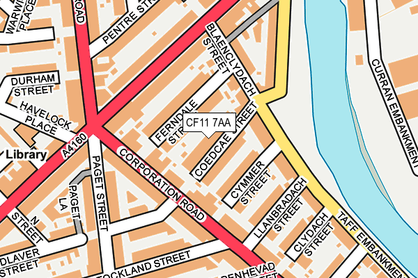 CF11 7AA map - OS OpenMap – Local (Ordnance Survey)