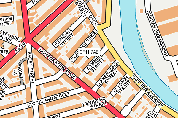CF11 7AB map - OS OpenMap – Local (Ordnance Survey)