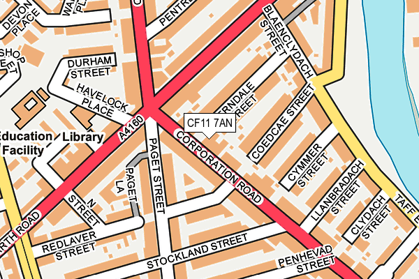 CF11 7AN map - OS OpenMap – Local (Ordnance Survey)
