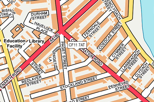 CF11 7AT map - OS OpenMap – Local (Ordnance Survey)