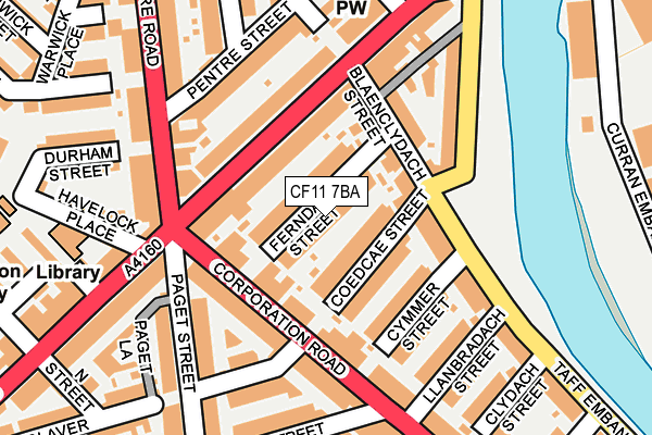 CF11 7BA map - OS OpenMap – Local (Ordnance Survey)