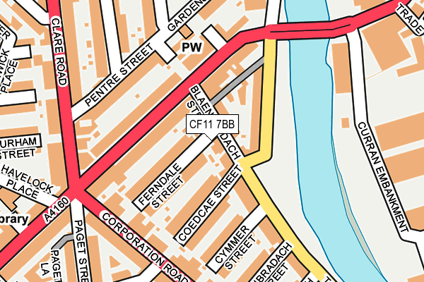 CF11 7BB map - OS OpenMap – Local (Ordnance Survey)