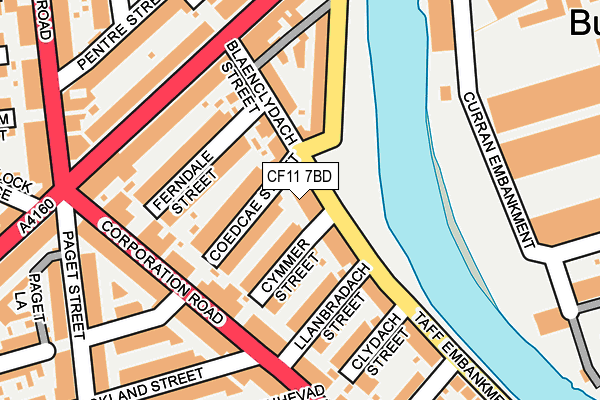 CF11 7BD map - OS OpenMap – Local (Ordnance Survey)