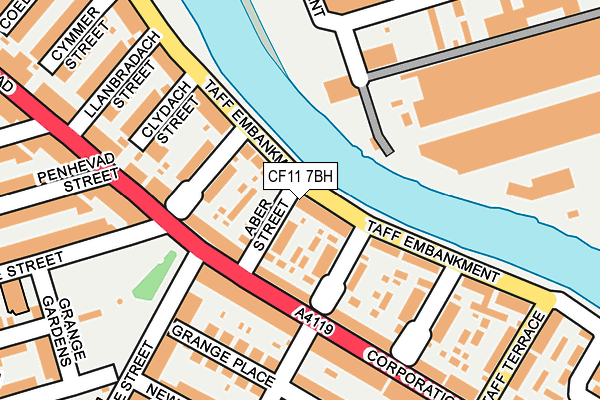 CF11 7BH map - OS OpenMap – Local (Ordnance Survey)