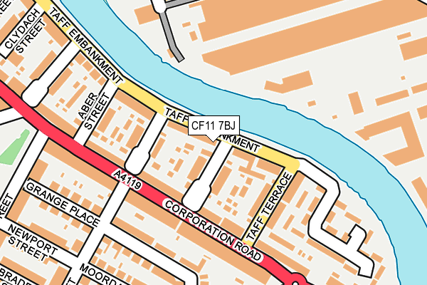 CF11 7BJ map - OS OpenMap – Local (Ordnance Survey)