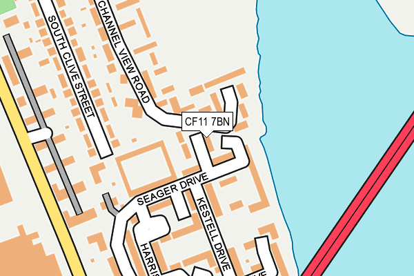 CF11 7BN map - OS OpenMap – Local (Ordnance Survey)