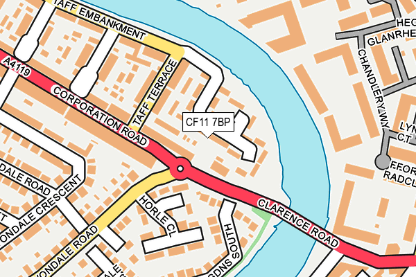 CF11 7BP map - OS OpenMap – Local (Ordnance Survey)