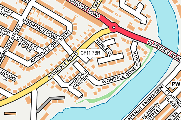 CF11 7BR map - OS OpenMap – Local (Ordnance Survey)