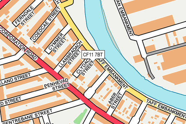 CF11 7BT map - OS OpenMap – Local (Ordnance Survey)