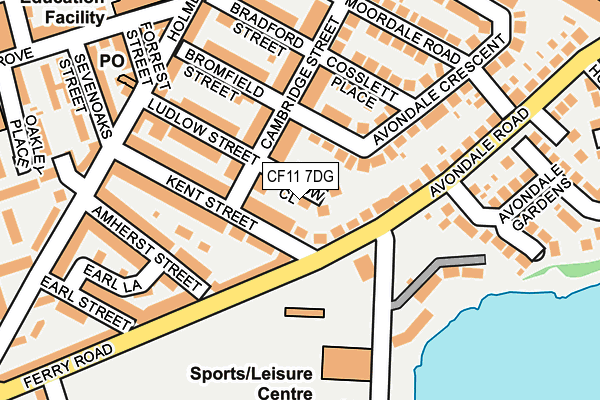 CF11 7DG map - OS OpenMap – Local (Ordnance Survey)