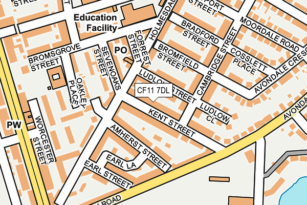 CF11 7DL map - OS OpenMap – Local (Ordnance Survey)