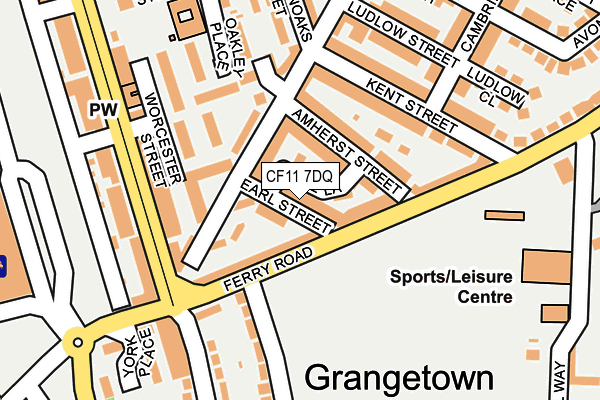 CF11 7DQ map - OS OpenMap – Local (Ordnance Survey)