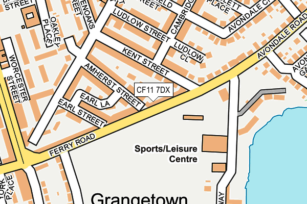 CF11 7DX map - OS OpenMap – Local (Ordnance Survey)