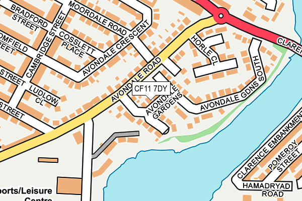 CF11 7DY map - OS OpenMap – Local (Ordnance Survey)