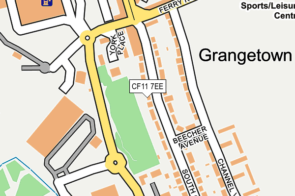 CF11 7EE map - OS OpenMap – Local (Ordnance Survey)