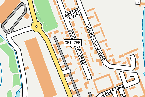 CF11 7EF map - OS OpenMap – Local (Ordnance Survey)