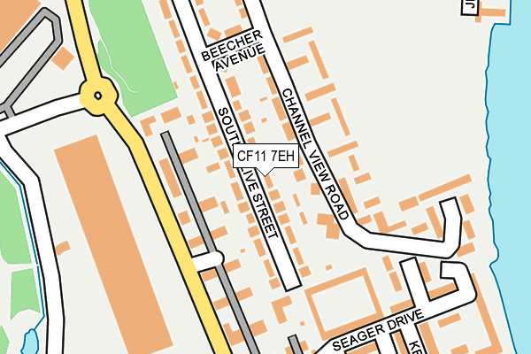 CF11 7EH map - OS OpenMap – Local (Ordnance Survey)