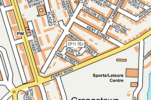 CF11 7EJ map - OS OpenMap – Local (Ordnance Survey)