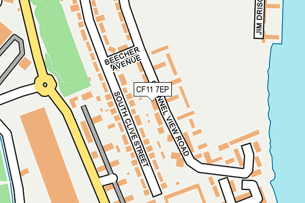 CF11 7EP map - OS OpenMap – Local (Ordnance Survey)