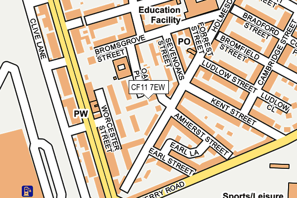 CF11 7EW map - OS OpenMap – Local (Ordnance Survey)