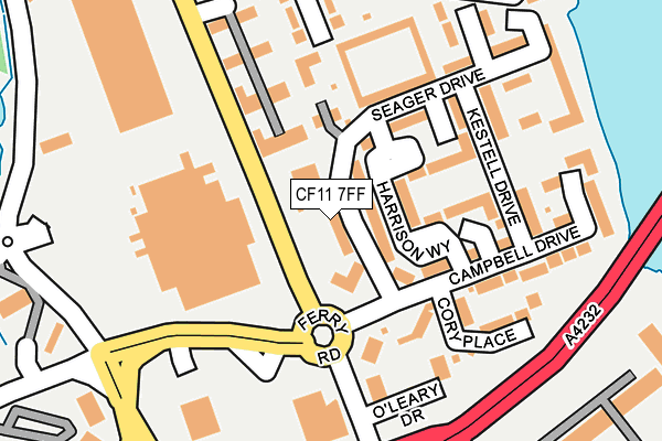 CF11 7FF map - OS OpenMap – Local (Ordnance Survey)