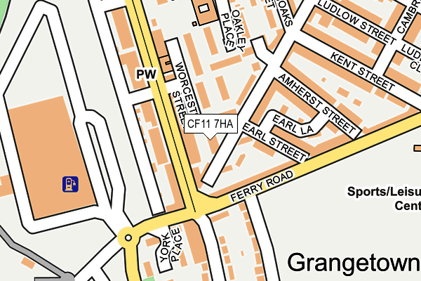 CF11 7HA map - OS OpenMap – Local (Ordnance Survey)