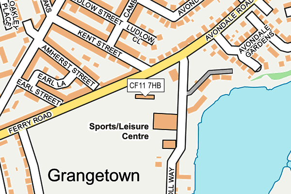 CF11 7HB map - OS OpenMap – Local (Ordnance Survey)