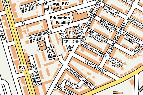 CF11 7HH map - OS OpenMap – Local (Ordnance Survey)