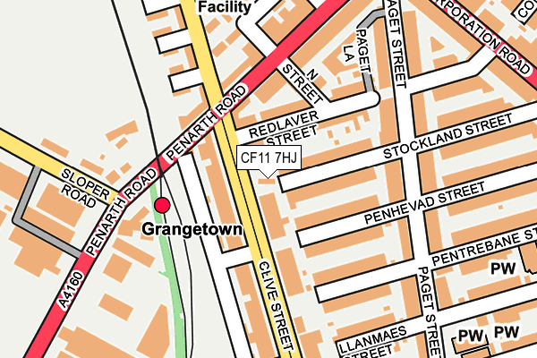 CF11 7HJ map - OS OpenMap – Local (Ordnance Survey)