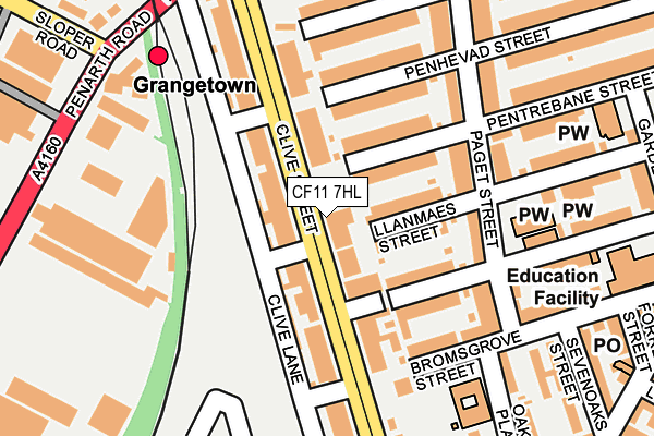 CF11 7HL map - OS OpenMap – Local (Ordnance Survey)