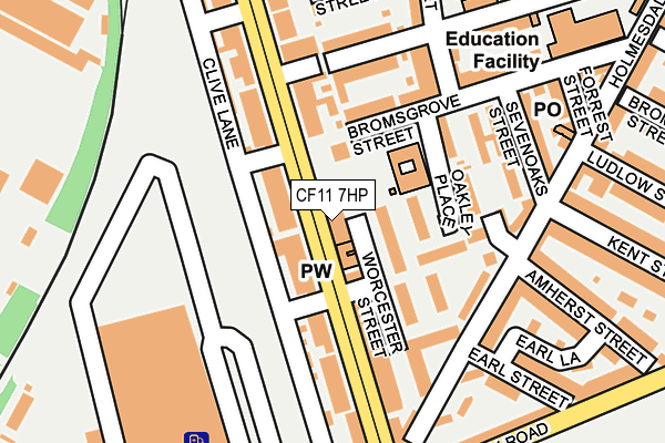 CF11 7HP map - OS OpenMap – Local (Ordnance Survey)