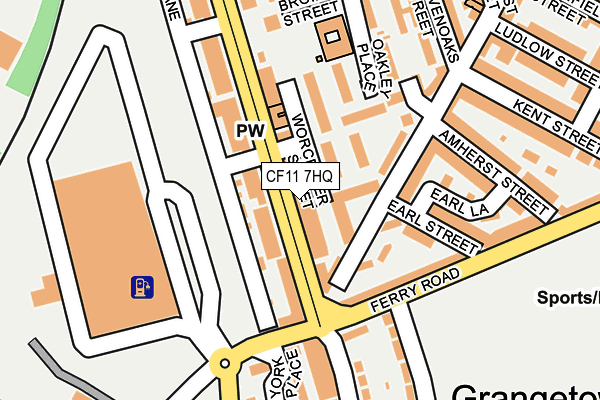 CF11 7HQ map - OS OpenMap – Local (Ordnance Survey)