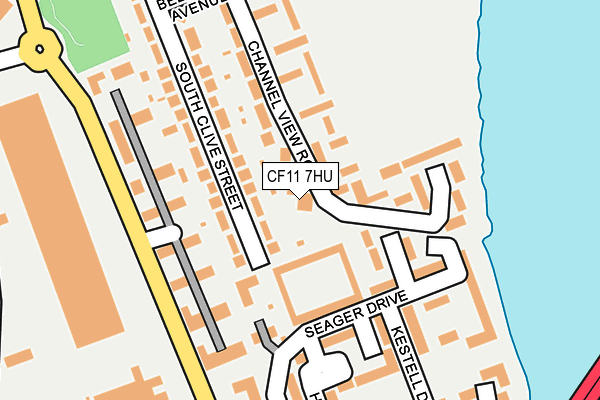 CF11 7HU map - OS OpenMap – Local (Ordnance Survey)