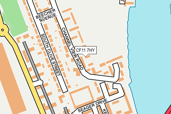 CF11 7HY map - OS OpenMap – Local (Ordnance Survey)