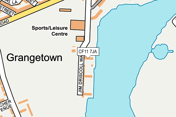 CF11 7JA map - OS OpenMap – Local (Ordnance Survey)