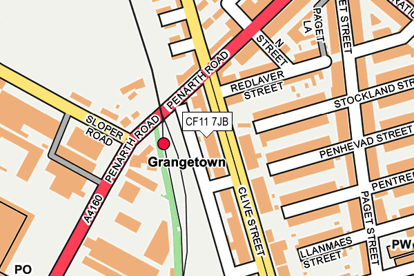 CF11 7JB map - OS OpenMap – Local (Ordnance Survey)