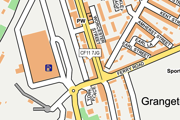 CF11 7JG map - OS OpenMap – Local (Ordnance Survey)