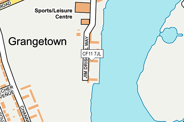 CF11 7JL map - OS OpenMap – Local (Ordnance Survey)