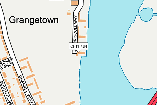 CF11 7JN map - OS OpenMap – Local (Ordnance Survey)