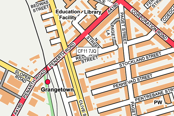 CF11 7JQ map - OS OpenMap – Local (Ordnance Survey)