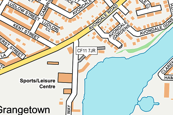 CF11 7JR map - OS OpenMap – Local (Ordnance Survey)