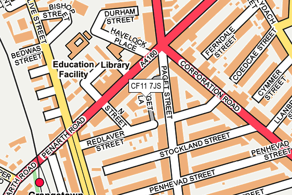 CF11 7JS map - OS OpenMap – Local (Ordnance Survey)