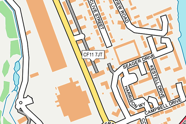 CF11 7JT map - OS OpenMap – Local (Ordnance Survey)