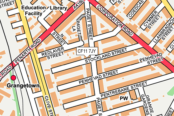 CF11 7JY map - OS OpenMap – Local (Ordnance Survey)