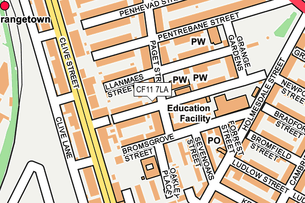 CF11 7LA map - OS OpenMap – Local (Ordnance Survey)