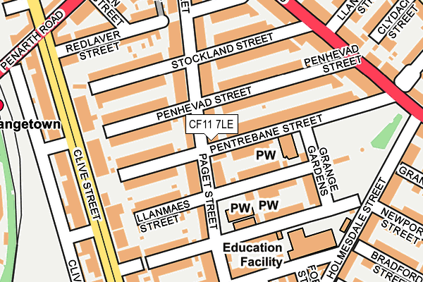 CF11 7LE map - OS OpenMap – Local (Ordnance Survey)