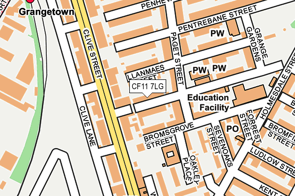 CF11 7LG map - OS OpenMap – Local (Ordnance Survey)